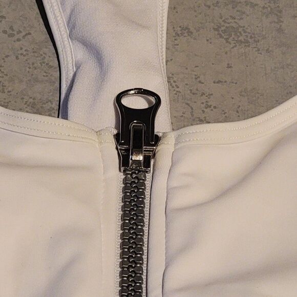 Smart & Sexy Womens White Racerback French Cut One Piece Swimsuit Size Medium - Picture 5 of 9